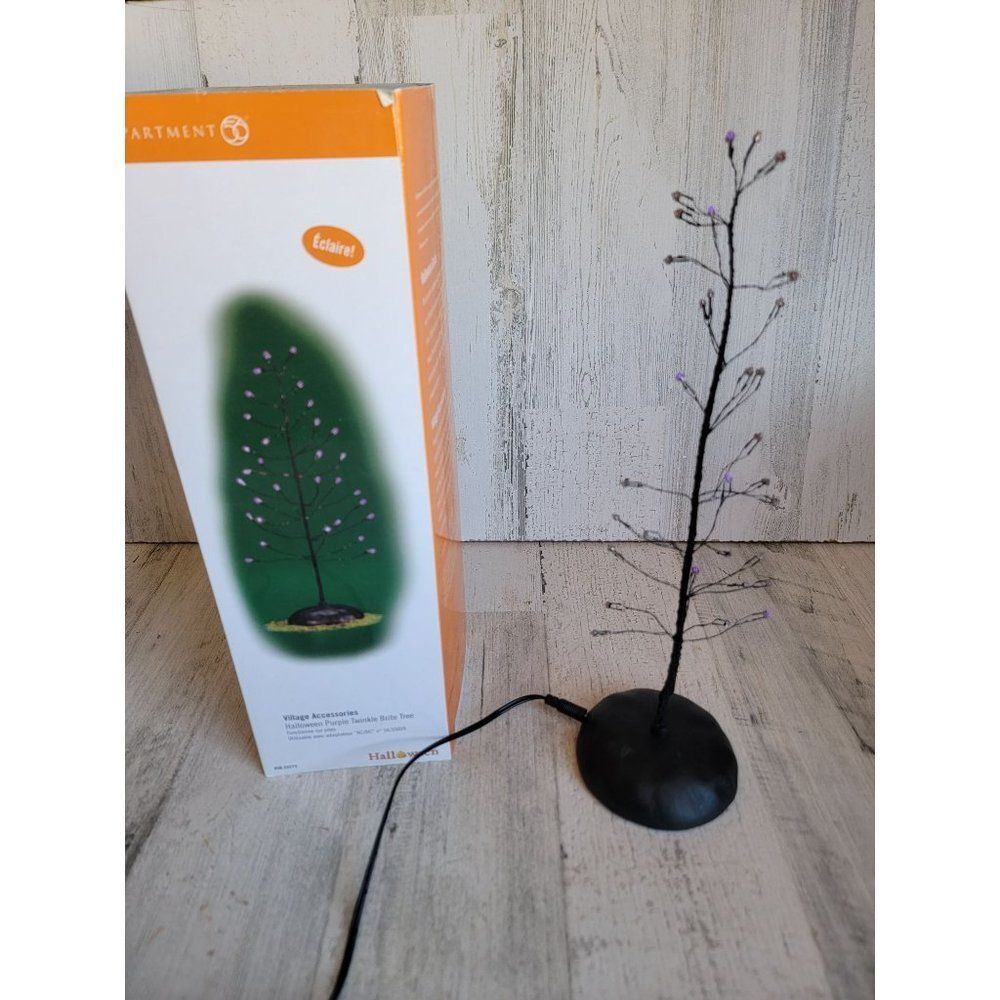 Dept 56 53272 Halloween Purple Twinkle Brite Tree Halloween snow village